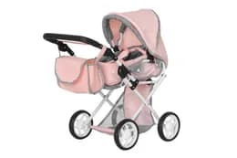 Візок для ляльки 9346+BAG PINK "Unico" з сумкою, в коробці р.45х15х36,5 см CARRELLO