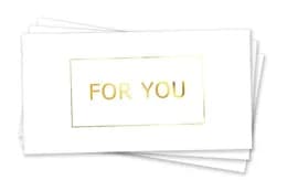 Паперовий конверт на гроші білий 'For you' золоте тиснення