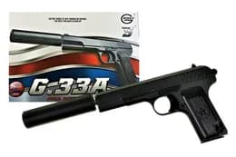 Пістолет страйкбольний Galaxy ТТ G33A на кульках, з глушником в коробці