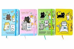 Блокнот на гумці 763692ML, А5 13.6×20.8 cm, 80 арк.,тверда обкладинка Cute Cat
