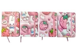 Блокнот на гумці 763760ML, A7 3D 680*100 mm, Strawberry