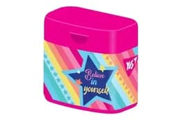 Точилка подвійна з кришкою YES "Rainbow" 620491