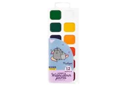 Фарби акварельні Yes Pusheen 12 цв. медові б/п 110275