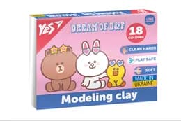 Пластилін Yes Line Friends 18 кольорів 360г 540679