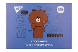 Папір з липким шаром YES "Line Friends" Набір 140 аркушів (7х20) 170334