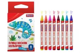 Набір воскових олівців 1 Вересня 8шт. "Zoo Land" JUMBO 590139