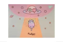 Папка-конверт YES А4 на кнопці "Pusheen" Глітер 492192