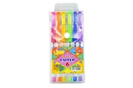 Набір гелевих ручок 6 кольорів Glitter ГР44-2