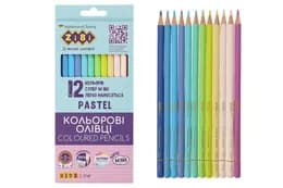 Олівці ZIBI кольорові PASTEL ZB-2470 12 кольорів