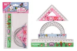 Набір лінійок Yes (3 предмети) "Line friends", лінійка 15 см 370676