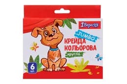 Крейда кольорова 1 Вересня "Zoo Land" 400440 6 шт. JUMBO
