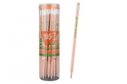Олівець YES ч/гр трикутний з ласт. у пл. тубі "ECO Pencil Erudite", 36 шт/уп 280622