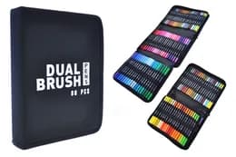 Набір акварельних маркерів DUAL BRUSH 80/DW-80 80 кольорів в чохлі