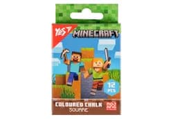 Крейда кольорова YES "Minecraft" квадратна 12 шт 400483
