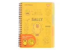 Зошит для записів YES А5 80 арк. софт-тач пласт. обкл. "Line Friends. Sally"