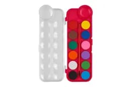 Акварель ZB.6559-10 12 кольорів, пластикова коробка з пензлем, рожева, KIDSLine ZiBi