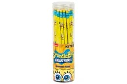 Олівець графітний SB25-046 "Sponge Bob" з гумкою, тригранний,тубус Kite
