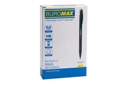Олівець механічний BUROMAX MASTER, Rubber Touch, 0.5 мм, чорний