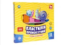 Пластилін 303117001-UA 12 кольорів, прямокутний Школярик