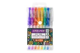 Ручка гелева MALEVARO GLITTER ML760165 з блискітками 8 кольорів 0,5 мм