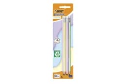 Набір олівців графітових BIC "Ecolution Pastel", з ластиком, HB/BL5, блістер 5шт