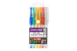 Ручка гелева MALEVARO GLITTER ML760158 з блискітками, 6 кольорів 0,5мм