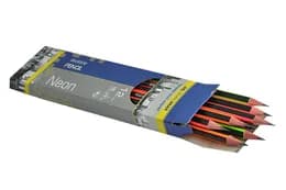 Олівець простий BUROMAX ВМ.8508 неон з гумкою (12 шт)