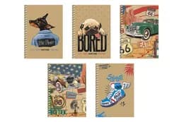 Блокнот Школярик,  А6-SC-080-6027К, на спіралі, А6, 80 аркушів, клітинка