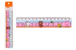 Лінійка 370656 15 см "Line Friends", рожева Yes