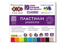 ПЛАСТИЛІН  ZB.6232 CLASSIC 10 кольорів (200 г)