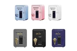 Скарбничка-сейф 881512/881513 з LCD екраном,батарейка, музика, світло 2 види, 3 кольори коробка р.19,5x14x17 см