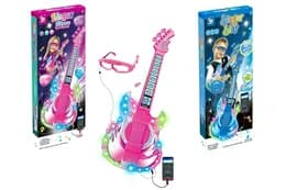 Гітара HD-509/510 з мікрофоном, MP3 на батарейки, музика, світло, 2 види, коробка 47,5*4,5*19 см