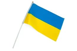 Прапор України  50936 нейлон. 14*21 см з паличкою