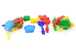 Пісочний набір "Незабудка" №4 (лопатка,грабельки і 4 пасочки) 0954 Colorplast