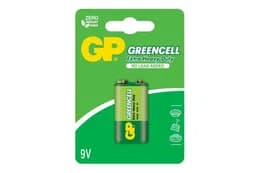 Батарейка сольова GP6F22 крона, 1 шт на блістері Greencell