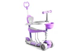 Самокат Best Scooter 5 в 1, із захисним бампером, PU колеса 120х50 мм зі світлом, в коробці, B-4125