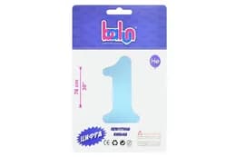 Фольгована кулька цифра "1" sugar blue Balun 30" 02421 (76 см) 1 шт