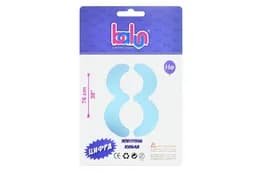 Фольгована кулька 02428 цифра "8" sugar blue 30" (76 см) 1 шт Balun