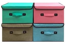 Корзина-скриня для іграшок CLR604 з кришкою (4 види) в кульку 40*24*25 см