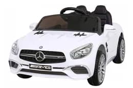 Електромобіль Mercedes Benz AMG SL65S білий, шкіряні сидіння, колеса EVA, MP3, Р/К, 12В*7АH, 2*35W