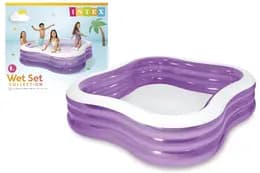 Басейн INTEX "Сімейний" квадратний з надувним дном, в коробці 57495 р.229*229*56см