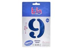 Фольгована кулька 16747 цифра "9" royal blue сатин 30" (76 см) 1 шт Balun