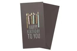 Паперовий конверт на гроші 19813 "Happy Birthday зі свічками" 1шт.