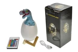 Лампа-нічник SUNROZ 3D Dinosaur Lamp "Динозаврик у яйці" з пультом ДУ