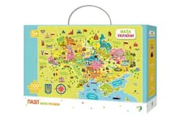 Пазл "Мапа України" (100 елементів, 46*64см) 300109 DoDo