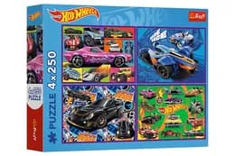 Пазли - 4в1 250 елм. 13312 "Hot Wheels" Trefl