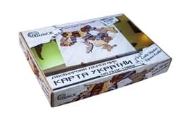 Дерев'яні пазли "Мапа України" двошарова на підставці