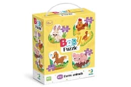 Пазли - 4в1 - 300686 "Baby puzzle.  Сільські тварини" DoDo