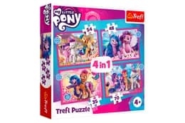 Пазли - 4в1 - 34375 "Кольорові Поні" Hasbro My Little Pony, Trefl