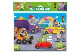 М'які пазли А4 "Транспорт" на 24 елемента VT1102-32 (укр) VladiToys